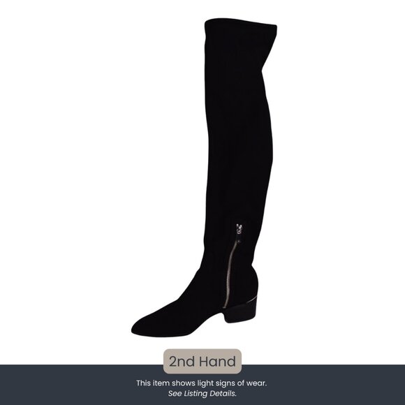 Donald J Pliner DAYLE-D Black Crepe Over-the-Knee Boots – Size 9M - Picture 1 of 7